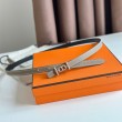 Hermes Gamma 13mm Cintura Reversibile Epsom Taupe Grigio/Nero