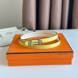 Hermes Gamma 13mm Cintura Reversibile Epsom Taupe Swift Bianco/Giallo