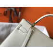 Hermes Kelly 28cm Borsa Sellier Epsom Bianco Hermes Kelly 28cm Borsa Sellier Epsom Bianco