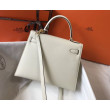 Hermes Kelly 28cm Borsa Sellier Epsom Bianco Hermes Kelly 28cm Borsa Sellier Epsom Bianco
