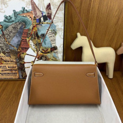 Hermes Kelly Elan Borse Imitazioni fatta a mano Marrone