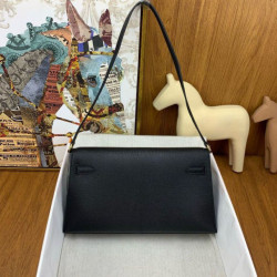 Hermes Kelly Elan Borsa fatta a mano Nero