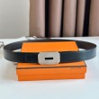 Qualità superiore replica Hermes Neo Cintura Reversibile 32MM Cioccolato Clemence