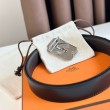Qualità superiore replica Hermes Neo Cintura Reversibile 32MM Cioccolato Clemence