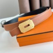 Hermes Neo Cintura Reversibile 32MM Clemence Marrone/Nero