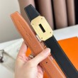 Hermes Neo Cintura Reversibile 32MM Clemence Marrone/Nero