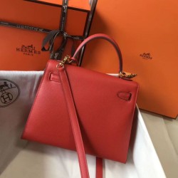 Qualità Specchio Replica Borsa Sellier Hermes Kelly 25 cm Piment Epsom Riproduzione Fedele Borsa Sellier Hermes Kelly 25 cm Piment Epsom imitazioni