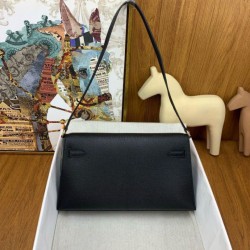 Qualità Specchio Replica Hermes Kelly Elan Borsa fatta a mano Nero Riproduzione Fedele Hermes Kelly Elan Borsa fatta a mano Nero imitazioni