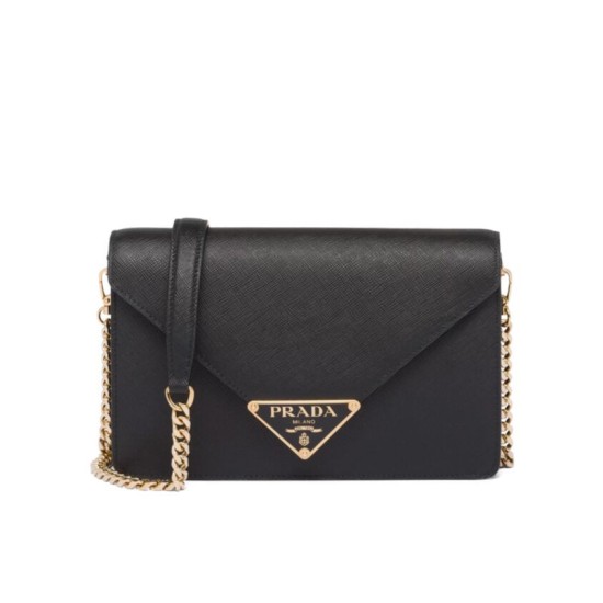 Imitazione Borsa a tracolla in saffiano Prada Nera