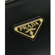 Imitazione Borse Replica a tracolla media Prada in Re-Nylon Con lucchetto 1BC233 Nero