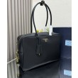 Imitazione Borsa grande Prada Re-Nylon con manico superiore e lucchetto 1BB131 Nero