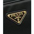 Imitazione Borsa grande Prada Re-Nylon con manico superiore e lucchetto 1BB131 Nero