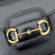Imitazione Borsa mini con manico superiore Gucci Horsebit 1955 781387 nero