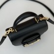 Imitazione Borsa mini con manico superiore Gucci Horsebit 1955 781387 nero