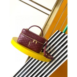 Imitazione Borsa mini Vanity Gaby YSL Saint Laurent Bordeaux
