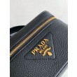 Imitazione Borse Firmate Replica mini Vanity Prada Granata Nera