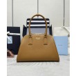 Imitazione Borsa Prada Media Saffiano 1BG537 Caffè