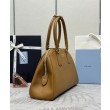 Imitazione Borsa Prada Media Saffiano 1BG537 Caffè