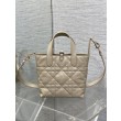 Imitazione Borsa tote verticale Dior piccola/media Dior Toujours albicocca