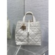 Imitazione Borsa tote verticale Dior piccola/media Dior Toujours bianca