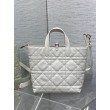 Imitazione Borsa tote verticale Dior piccola/media Dior Toujours bianca