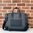 Imitazione Gucci 821149 Borsa a tracolla media GG Emblem Nero