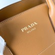 Imitazione Prada Large Tote Bag con Fibbie Marrone