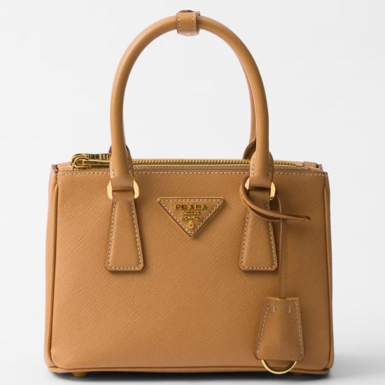 Imitazione Prada Mini/Medium Galleria Bag Saffiano Marrone