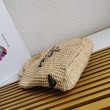 Imitazione Prada Small Crochet Tote Bag Raffia-effect Yarn Beige