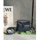 Qualità Specchio Replica Borsa Loewe Puzzle Mini Pelle di vitello granulata blu navy Riproduzione Fedele Borsa Loewe Puzzle Mini Pelle di vitello granulata blu navy imitazioni