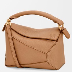 Riproduzione Fedele Loewe Puzzle Mini Bag Pelle di vitello granulata toffee imitazioni