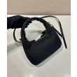 Mini-bag in nylon/nappa Prada Re-Nylon con fiocco 1BC241 Nero