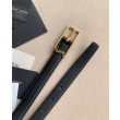 Qualità superiore replica Nuova fibbia Cassandre YSL Saint Laurent Cintura 20MM Nero