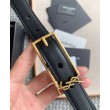 Qualità superiore replica Nuova fibbia Cassandre YSL Saint Laurent Cintura 20MM Nero