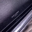 Portafoglio a catena Envelope YSL Saint Laurent WOC Tutto nero