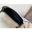 Qualità da grande replica Portafoglio a catena Niki YSL Saint Laurent WOC Bianco Crinkled