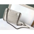 Qualità da grande replica Portafoglio a catena Niki YSL Saint Laurent WOC Bianco Crinkled