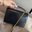 Portafoglio a catena Sunset YSL Saint Laurent WOC Nero