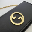 Portafoglio con catena continentale Gucci Blondie 725215 nero