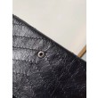 Portafoglio grande Niki YSL Saint Laurent Crinkled Vintage Nero