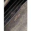 Portafoglio grande Niki YSL Saint Laurent Crinkled Vintage Nero