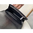 Portafoglio grande Niki YSL Saint Laurent Crinkled Vintage Nero
