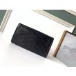 Portafoglio grande Niki YSL Saint Laurent Crinkled Vintage Nero