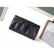 Portafoglio grande Niki YSL Saint Laurent Crinkled Vintage Nero