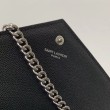 Pari all'originale replica Portafoglio YSL Saint Laurent WOC Monogram Chain Noir
