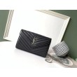Pari all'originale replica Portafoglio YSL Saint Laurent WOC Monogram Chain Noir