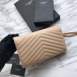 Portafoglio YSL Saint Laurent WOC Monogram Chain Poudre