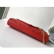 Portafoglio YSL Saint Laurent WOC Monogram Chain Rosso