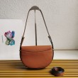 Prada Arque Shoulder Bag con Flap Brown
