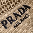 Prada Small Tote Bag Raffia Intrecciata Beige